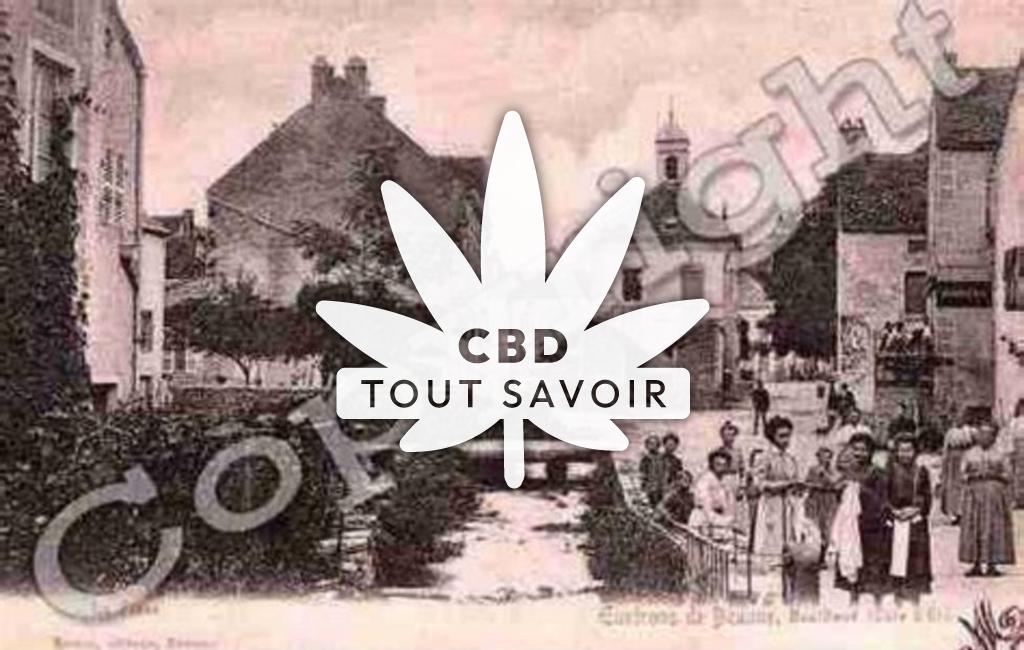 Village à Bouilland avec feuille Cannabis CBD