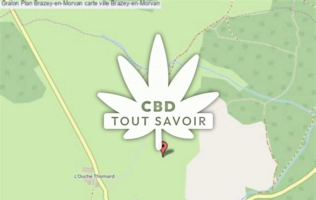 Village à Brazey-en-Morvan avec feuille Cannabis CBD