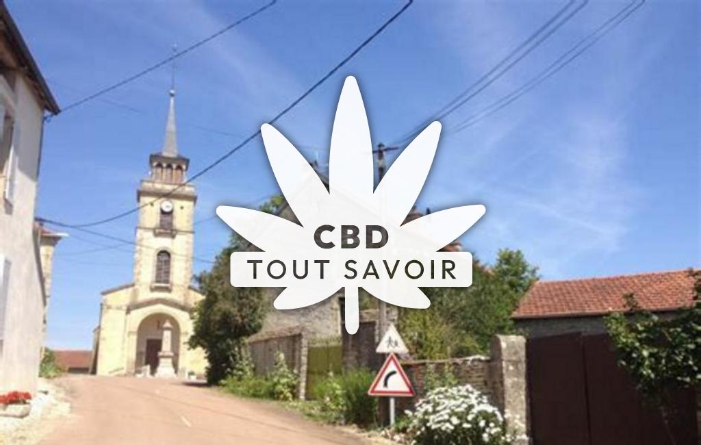 Village à Francheville avec feuille Cannabis CBD