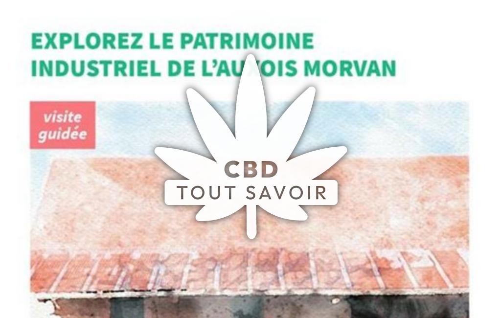 Village à La-Villeneuve-les-Convers avec feuille Cannabis CBD