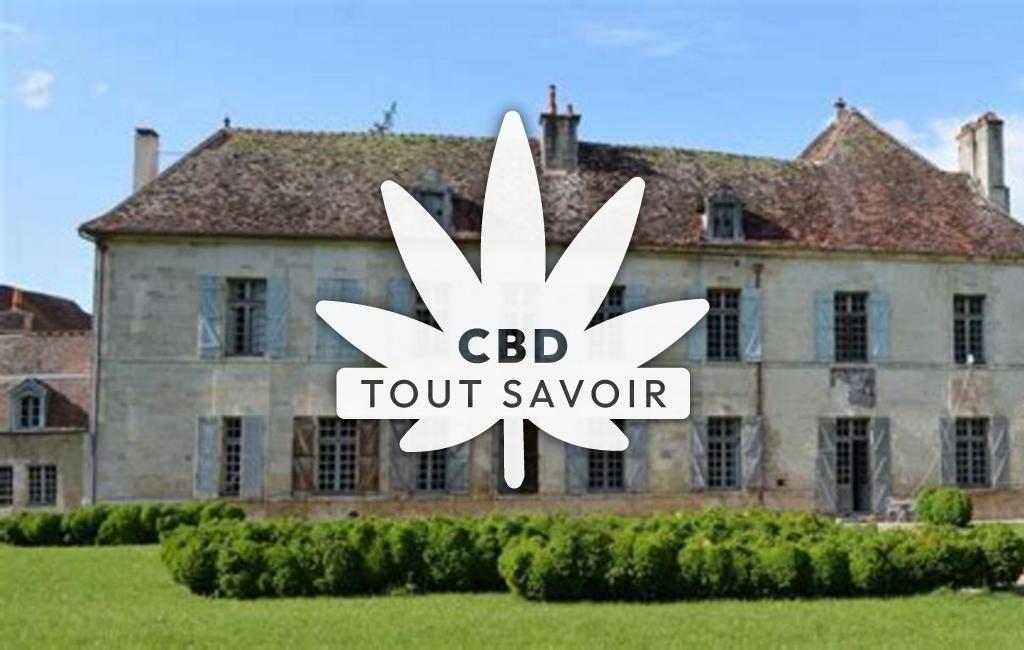 Village à Oigny avec feuille Cannabis CBD