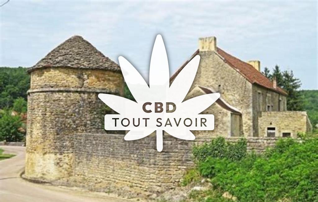 Village à Saint-Marc-sur-Seine avec feuille Cannabis CBD