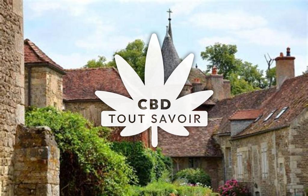 Village à Epoisses avec feuille Cannabis CBD