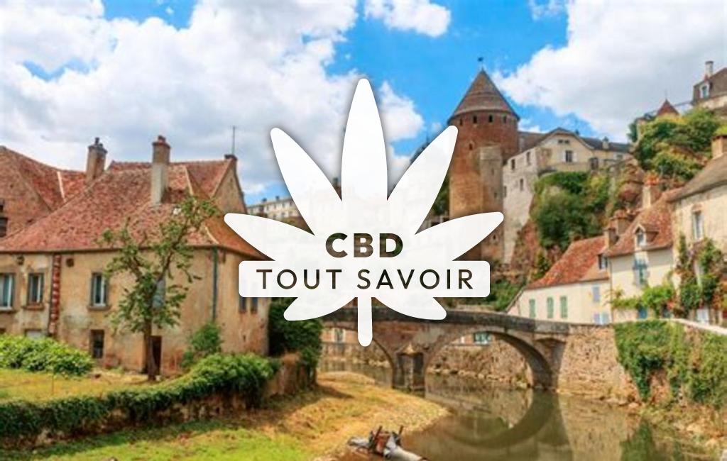 Village à Toutry avec feuille Cannabis CBD