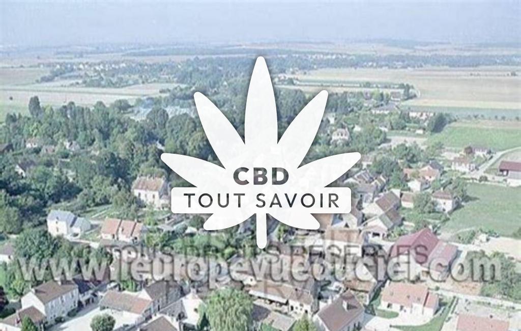 Village à Clenay avec feuille Cannabis CBD