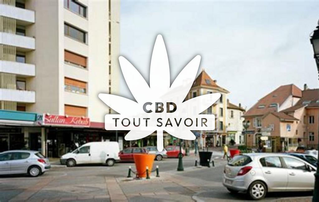 Village à Saint-Julien avec feuille Cannabis CBD
