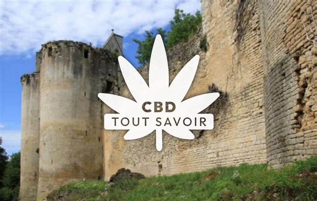 Village à Asnieres-en-Montagne avec feuille Cannabis CBD