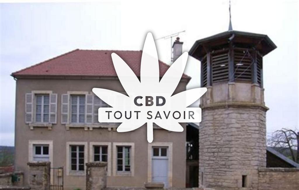 Village à Benoisey avec feuille Cannabis CBD