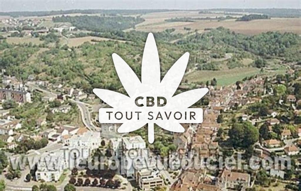 Village à Fain-les-Montbard avec feuille Cannabis CBD