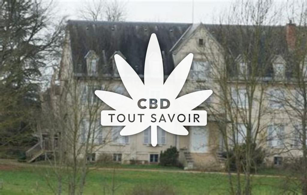 Village à Senailly avec feuille Cannabis CBD