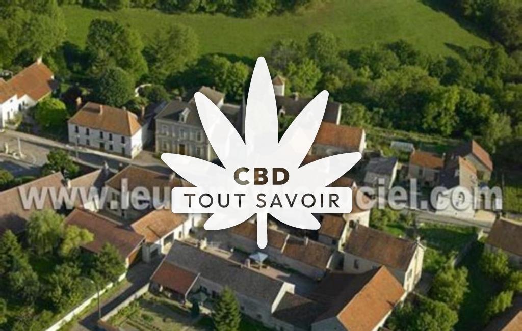 Village à Touillon avec feuille Cannabis CBD