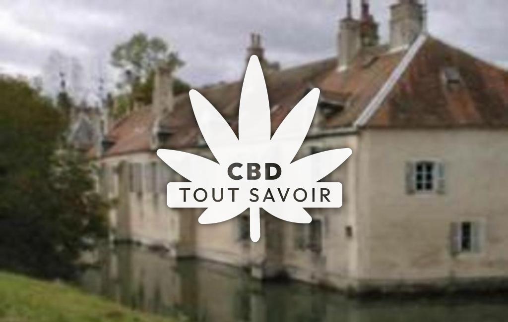 Village à Beaunotte avec feuille Cannabis CBD