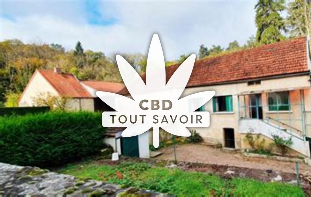 Village à Duesme avec feuille Cannabis CBD