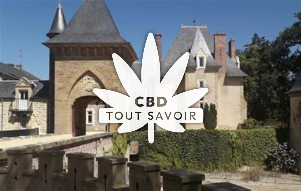 Village à Origny avec feuille Cannabis CBD