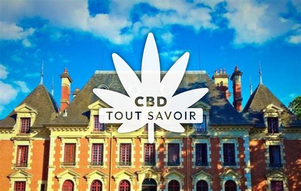 Village à Gevrolles avec feuille Cannabis CBD