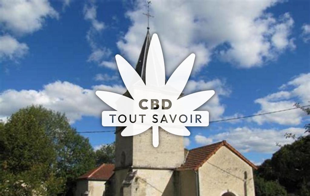 Village à Les-Goulles avec feuille Cannabis CBD