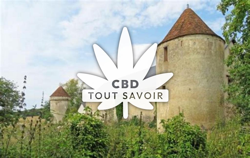 Village à Sincey-les-Rouvray avec feuille Cannabis CBD