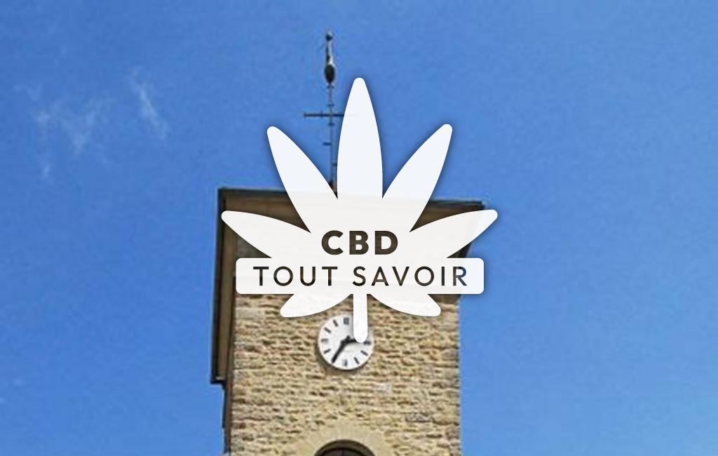 Village à Chevannay avec feuille Cannabis CBD