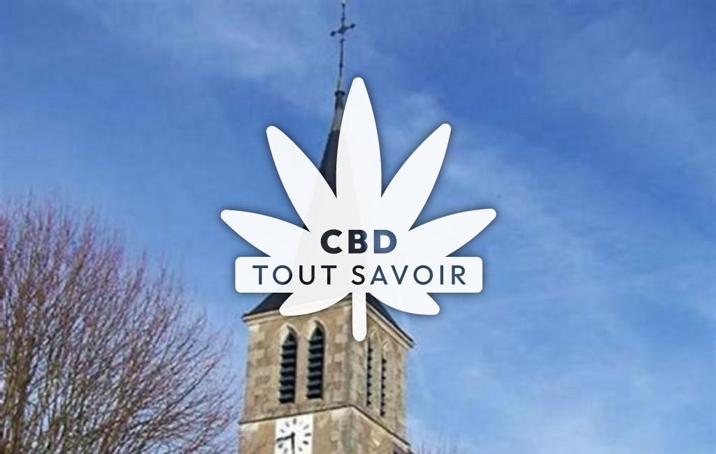 Village à Grenant-les-Sombernon avec feuille Cannabis CBD