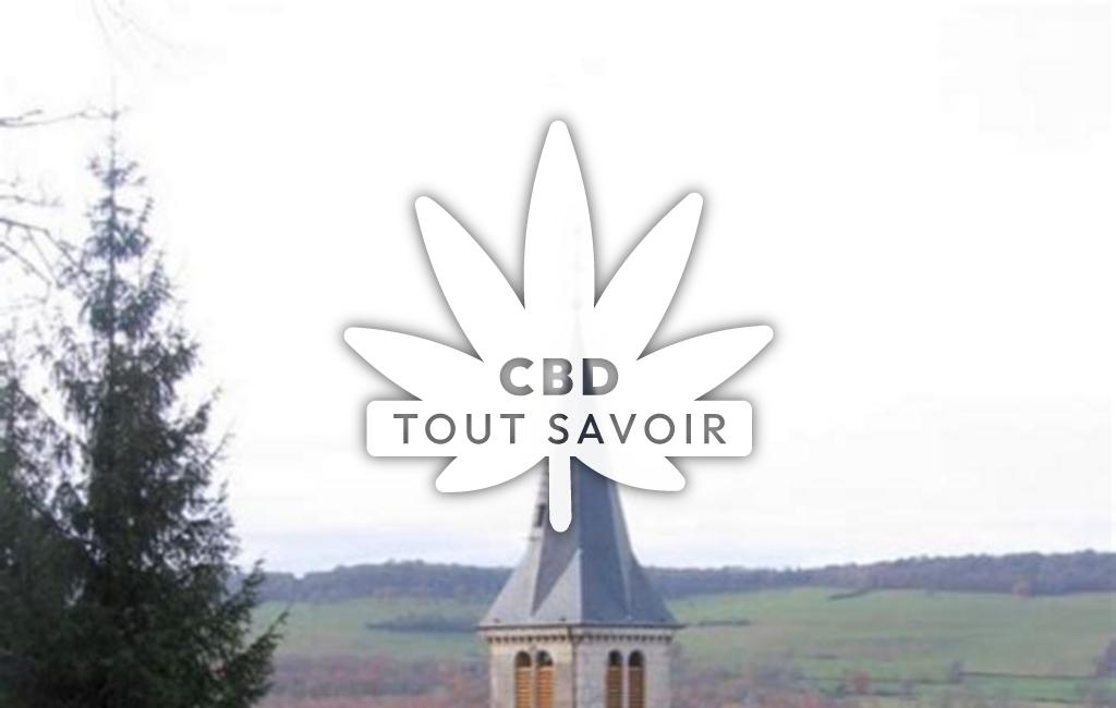 Village à Mesmont avec feuille Cannabis CBD
