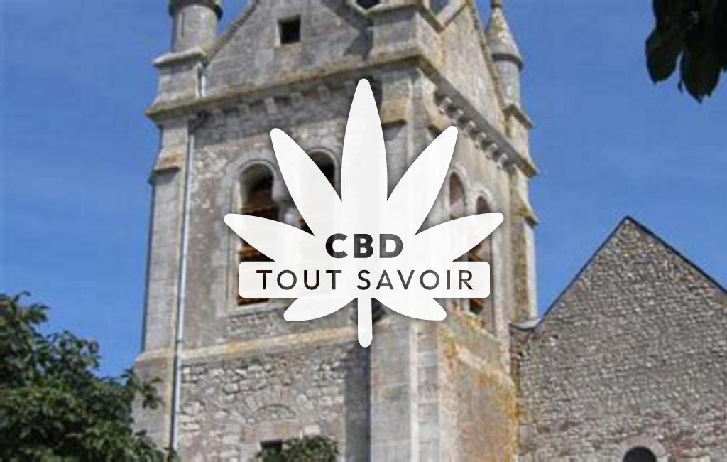 Village à Saint-Mesmin avec feuille Cannabis CBD