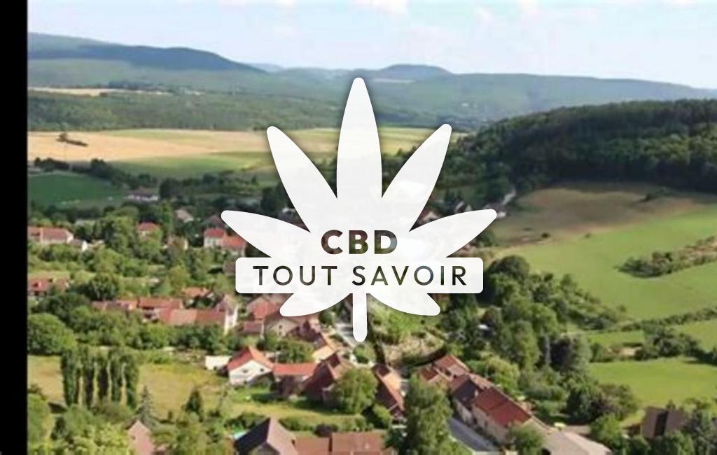 Village à Savigny-sous-Malain avec feuille Cannabis CBD