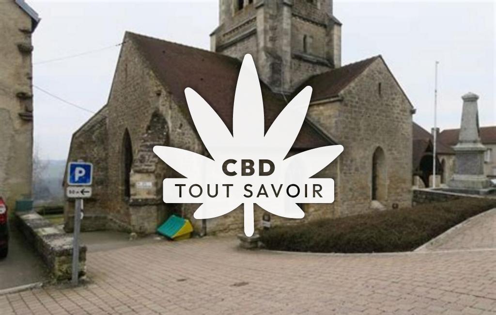 Village à Sombernon avec feuille Cannabis CBD