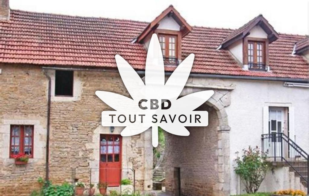 Village à Verrey-sous-Dree avec feuille Cannabis CBD