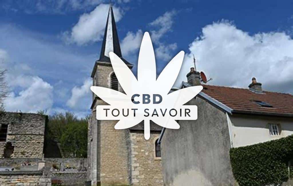 Village à Aubigny-les-Sombernon avec feuille Cannabis CBD