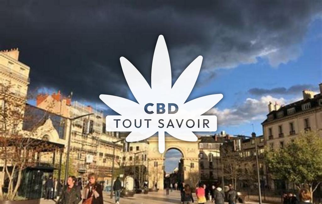 Village à Arc-sur-Tille avec feuille Cannabis CBD