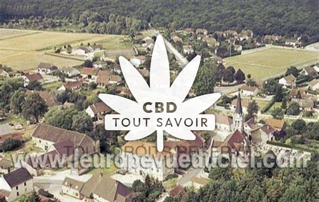 Village à Remilly-sur-Tille avec feuille Cannabis CBD