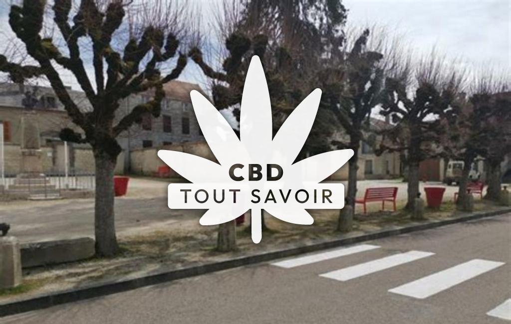 Village à Autricourt avec feuille Cannabis CBD
