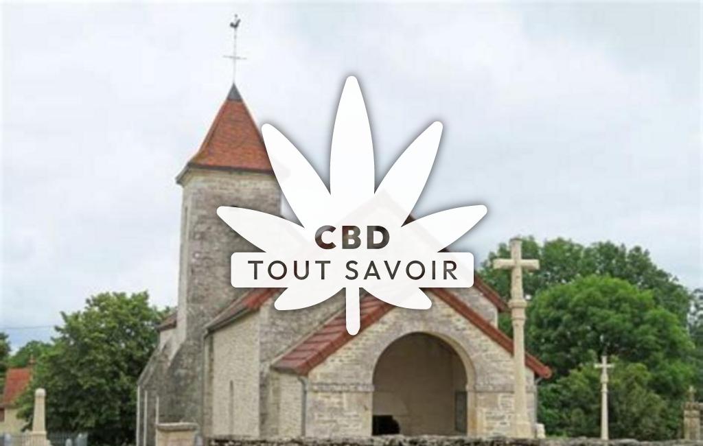 Village à Fraignot-Et-Vesvrotte avec feuille Cannabis CBD