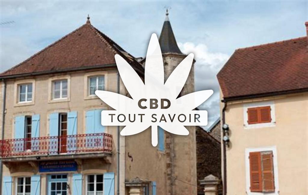 Village à Salives avec feuille Cannabis CBD