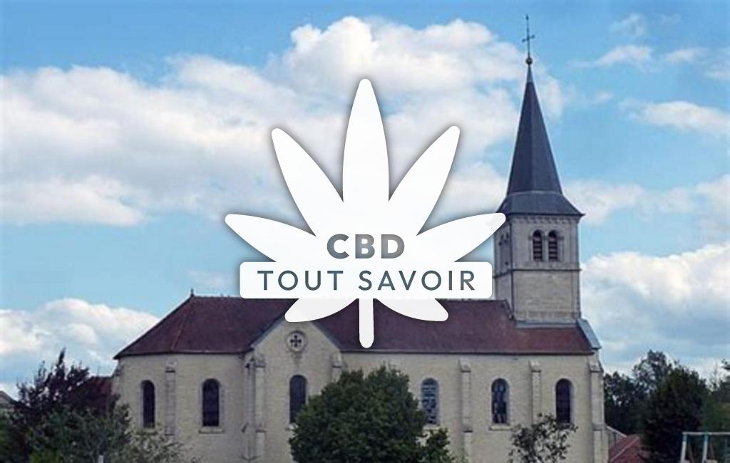 Village à Pouilly-sur-Vingeanne avec feuille Cannabis CBD