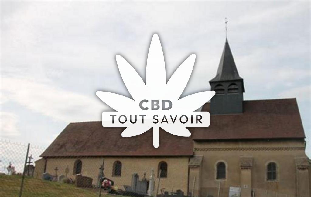 Village à Bagnot avec feuille Cannabis CBD