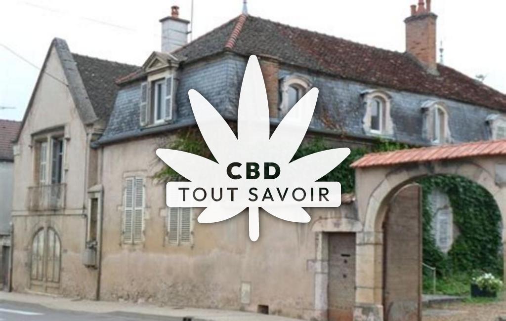 Village à Premeaux-Prissey avec feuille Cannabis CBD