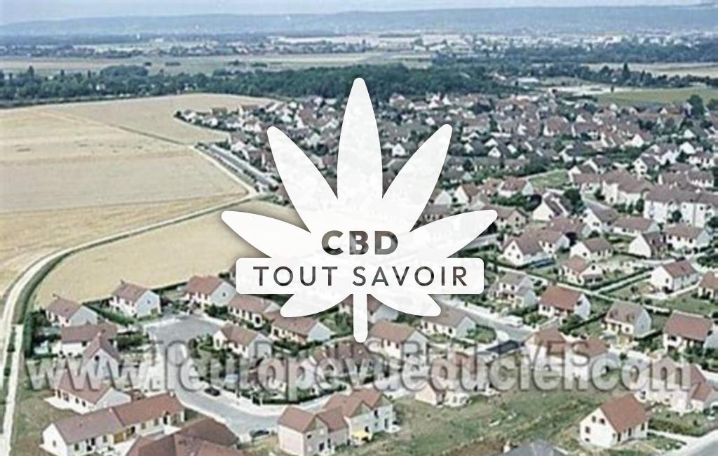 Village à Sennecey-les-Dijon avec feuille Cannabis CBD