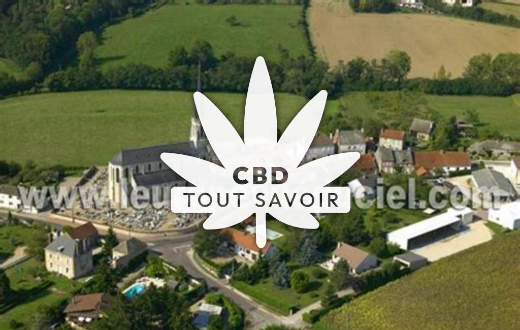 Village à Labergement-les-Seurre avec feuille Cannabis CBD