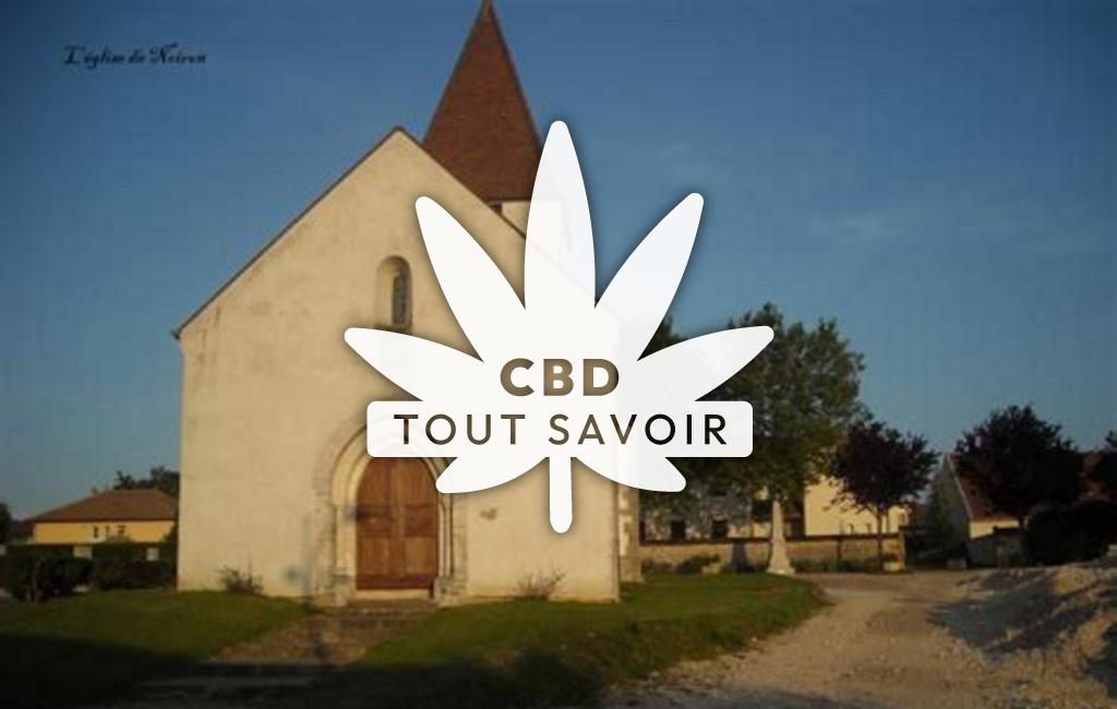 Village à Noiron-sous-Gevrey avec feuille Cannabis CBD