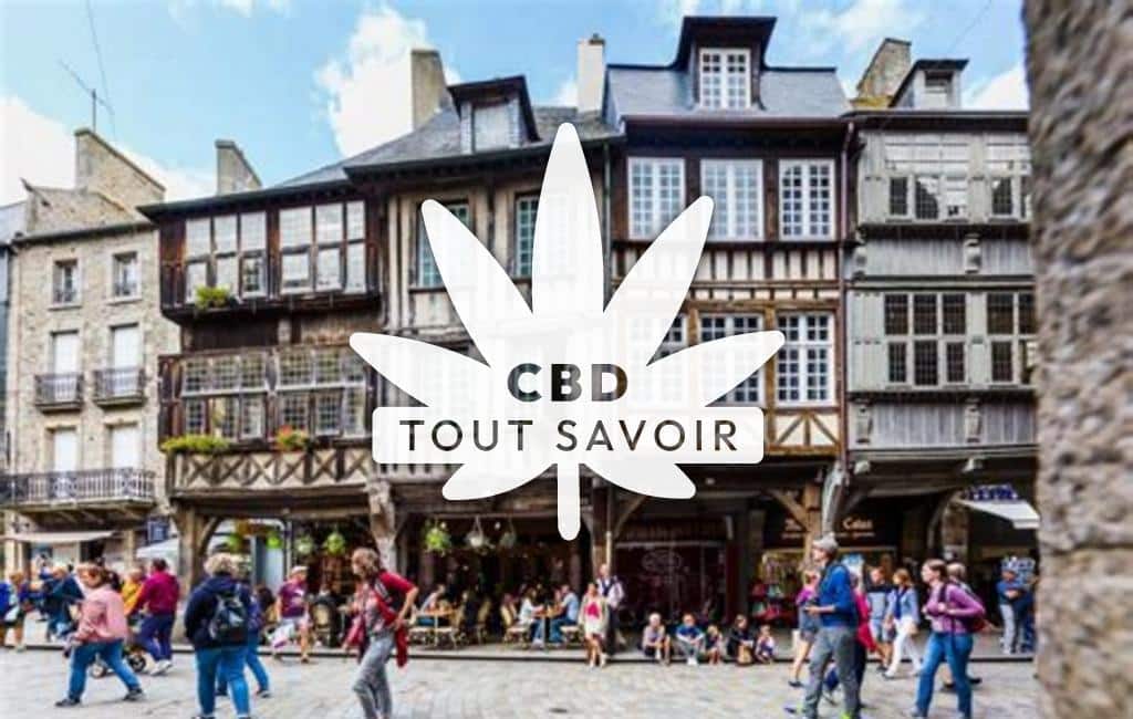 Village à Dinan avec feuille Cannabis CBD