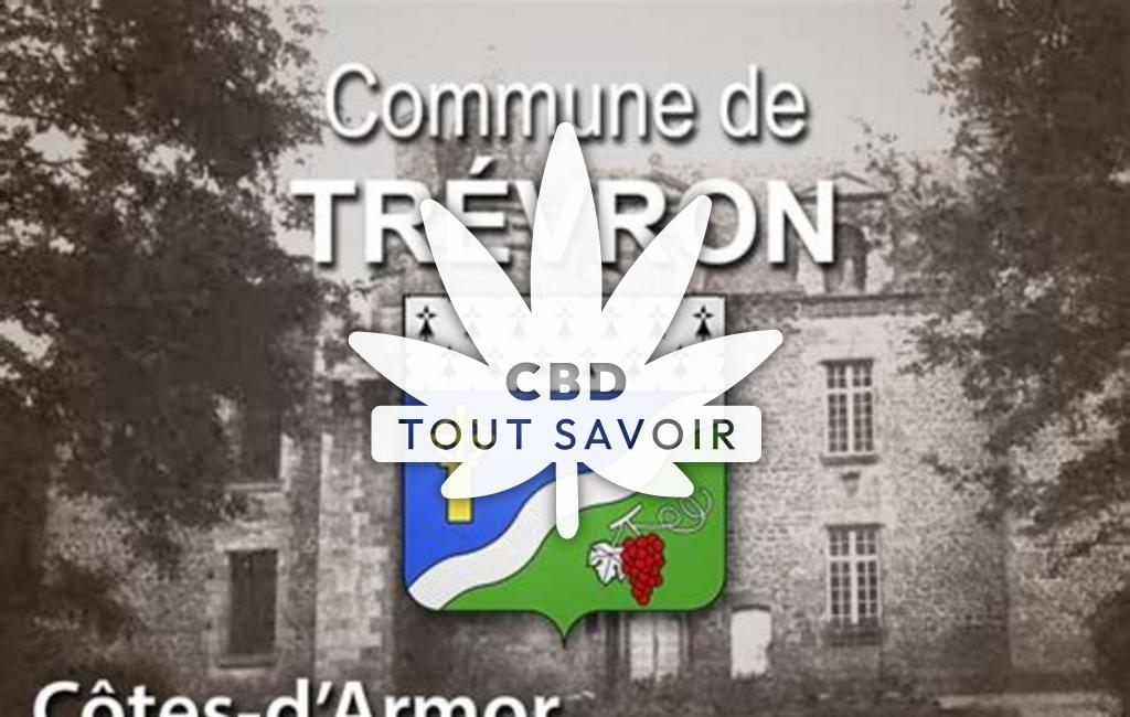 Village à Trevron avec feuille Cannabis CBD