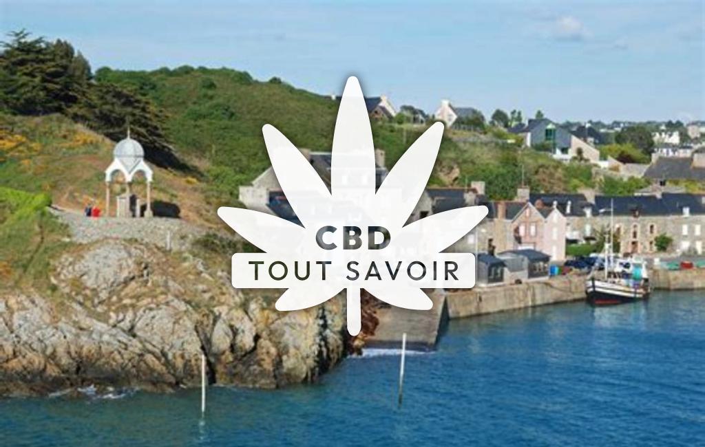 Village à Yffiniac avec feuille Cannabis CBD