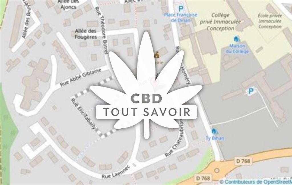 Village à Crehen avec feuille Cannabis CBD