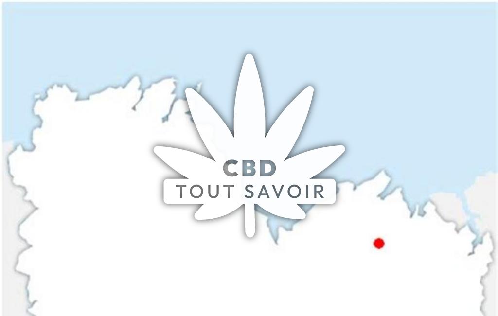 Village à Landebia avec feuille Cannabis CBD