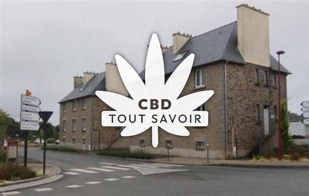 Village à Ploeuc-l'Hermitage avec feuille Cannabis CBD