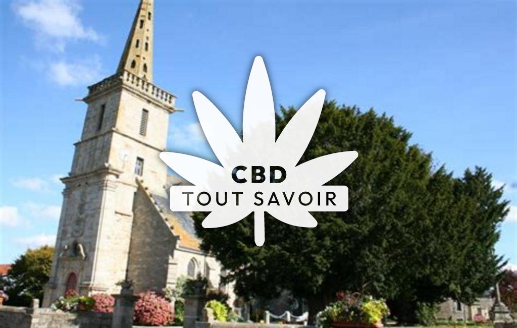 Village à Pommerit-le-Vicomte avec feuille Cannabis CBD