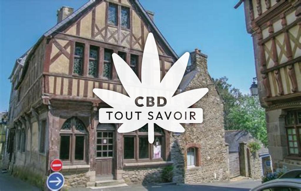 Village à Minihy-Treguier avec feuille Cannabis CBD