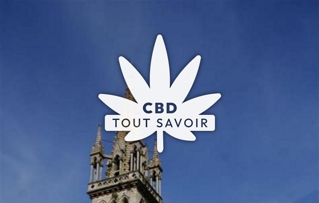 Village à Plouguiel avec feuille Cannabis CBD