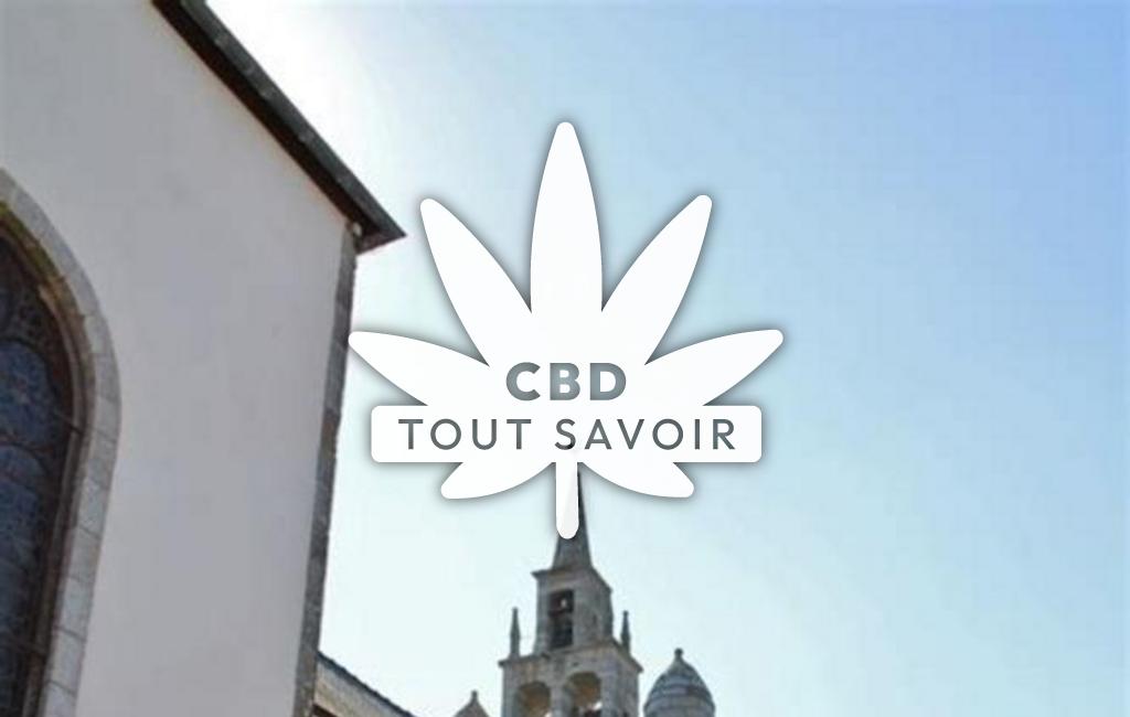 Village à Tredarzec avec feuille Cannabis CBD